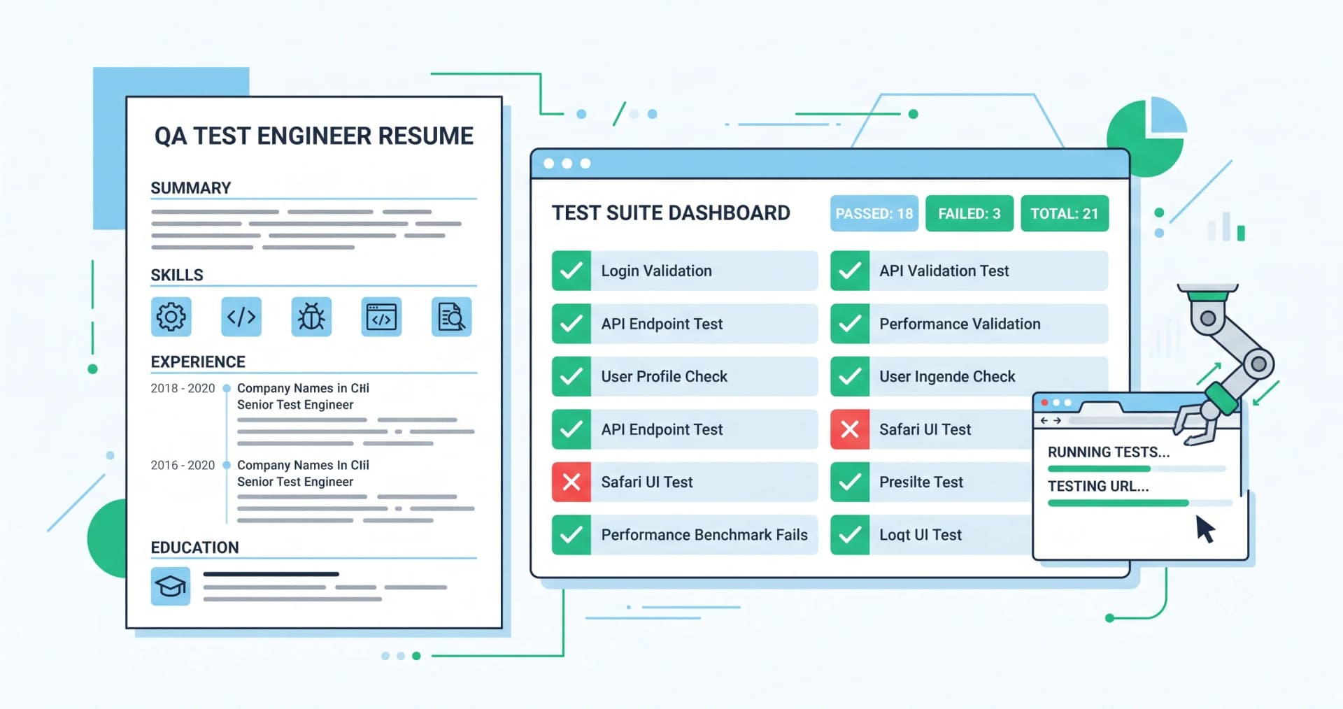 QA / Test Engineer Resume for Indian Companies — illustration