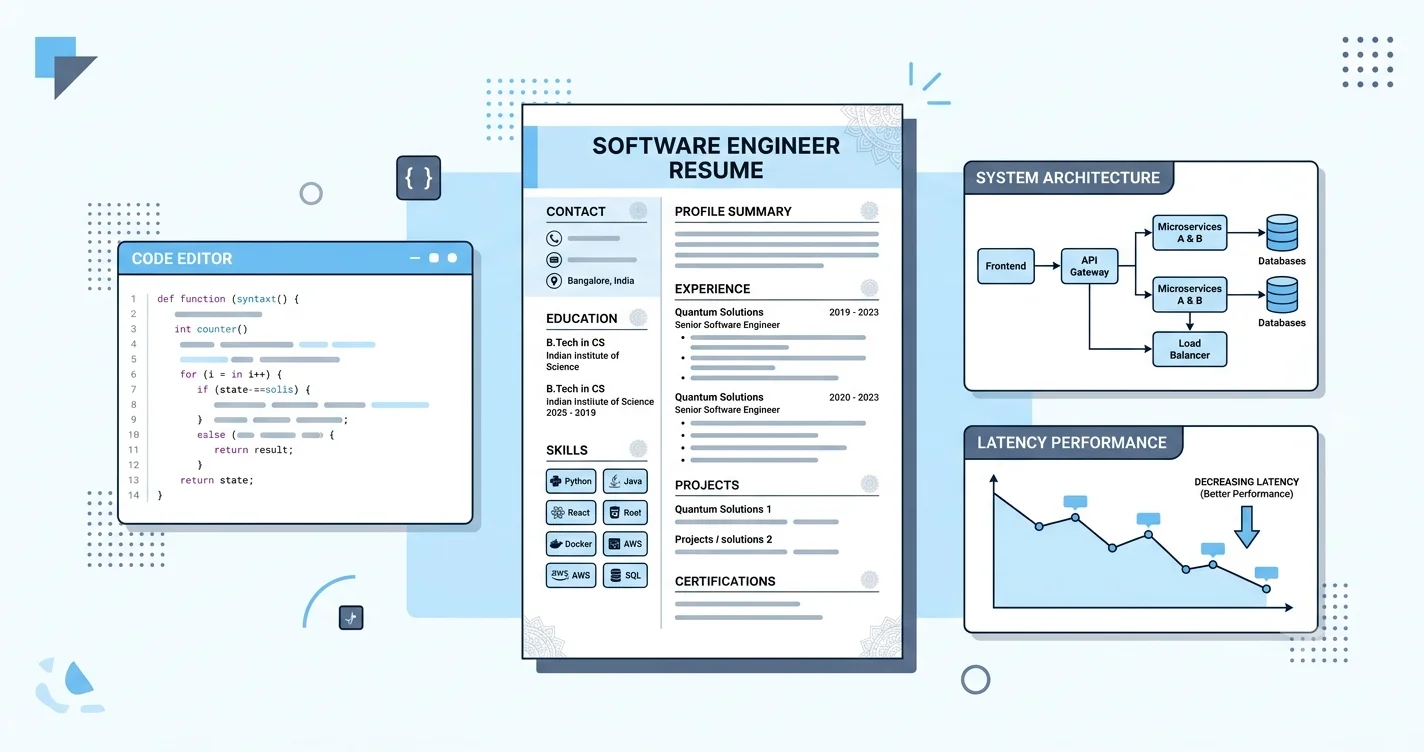Software Engineer Resume for Indian IT: Format and Examples — illustration
