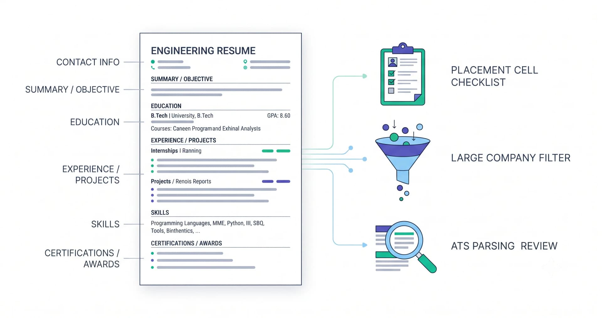B.Tech Resume Format for Campus Placements 2026 — illustration